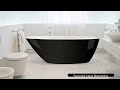 Victoria & Albert Angelica Gloss Black Freestanding Bath 1682 x 762 x 553mm | Italtile