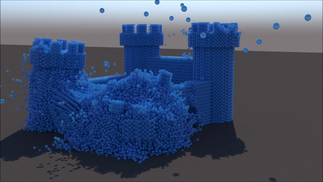 Castle TyFlow default scene with some tweaks - 3DS Max Animation - YouTube