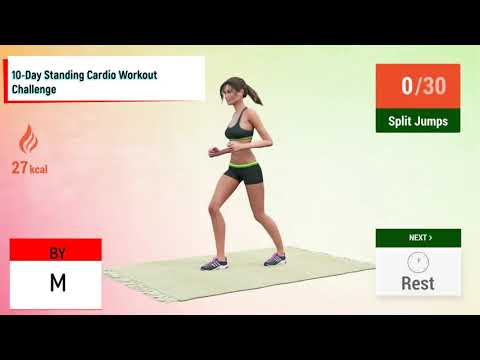 10 Day Standing Cardio Workout Challenge/10 დღიანი მუდმივი კარდიო ვარჯიშის გამოწვევა