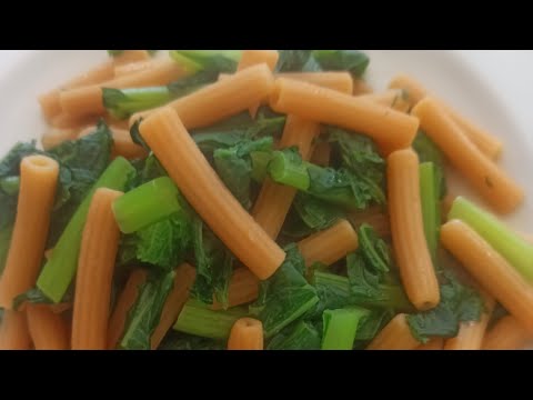 CIMA DI RAPA WITH RED LENTIL PASTA PERFECT SIDE DISH.