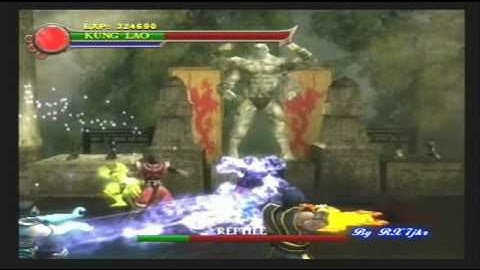 MK: Shaolin Monks - Kung Lao vs Sub-Zero, Reptile, Ermac and Scorpion (Survival Mode)