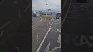 VIDEO Protest al transportatorilor pe A1 și DN1, la Sibiu - circulă cu 50 de kilometri la oră 1 video