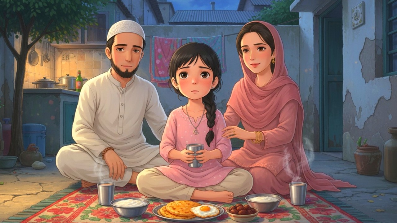 My First Ramadan Fast 🌙 Mom Woke Me at 3AM — The Most Beautiful Suhoor | Ghibli Muslim Story