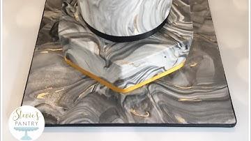 Marble effect fondant - how to technique