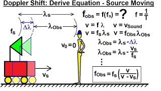 Physics - Mechanics: Sound and Sound Waves (28 of 53) Doppler Shift: Derive Eqn. - Source Moving