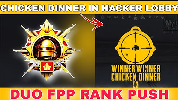 CHICKEN DINNER IN HACKER LOBBY DUO FPP RANK PUSH DAY 14 || THANK YOU FOR 700 SUBS 💙 || #MARIOGAMING