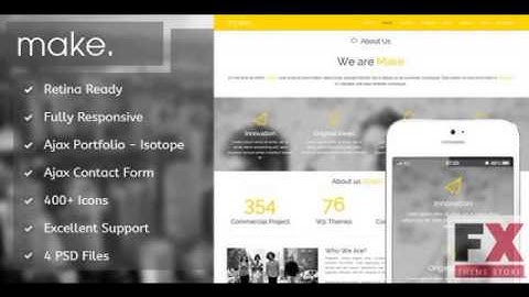 Preview Make - Responsive Parallax Onepage WordPress Theme T