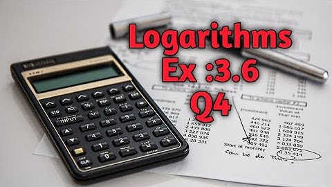 Logarithms..Ex :3.6 (Q4)..Without using Calculator...#SindhBoard