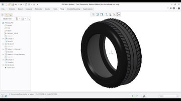 How to Draw " TYRE " in 3D using Creo #creo basic tools # creo parametric.