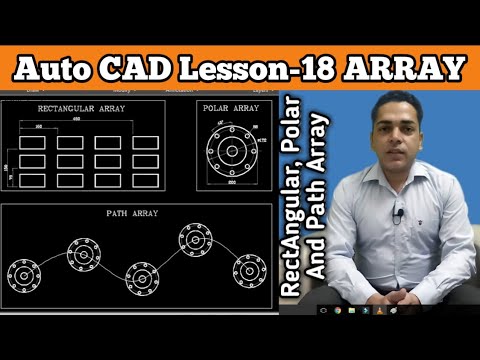 Array Command In Auto CAD | Rectangular Array | Polar Array | Path ...