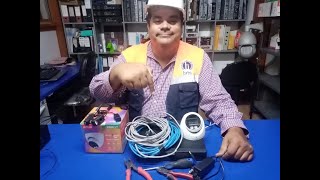 Assembly of UTP cable for CCTV security cameras (power and video)  Tutorial