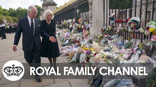 Charles and Camilla Take In Tributes to the Queen