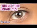 Natural Contacts for Brown Eyes | Aquarella Dandara Hazel &amp; Hidrocor Monthly Ocre