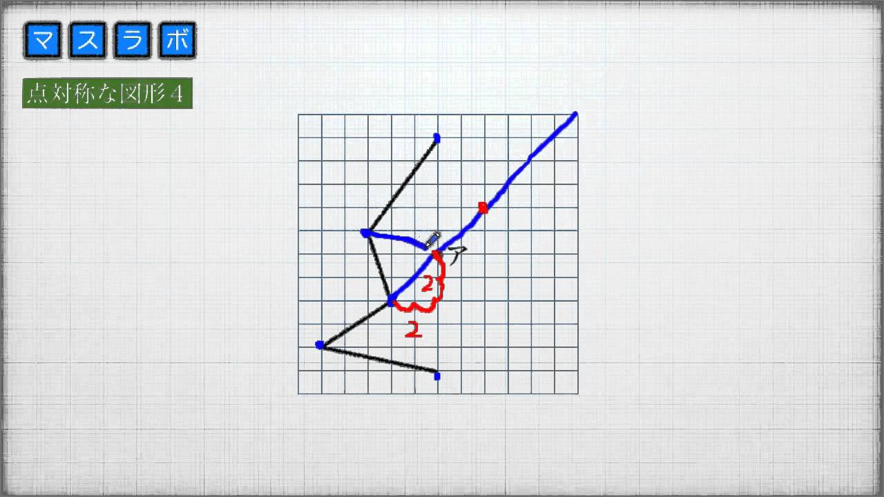 小学校6年 点対称な図形4 点対称な図形をかいてみよう Youtube