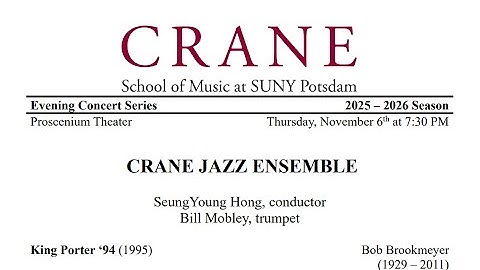 Thumbnail of Crane Jazz Ensemble with special guest Bill Mobley, trumpet