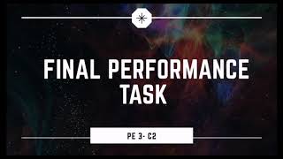 Famous Final Performance Task|PE 3 Profile