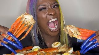 MEGA seafood Boil (snow crab, sausage broccoli 🥦, & egg)
