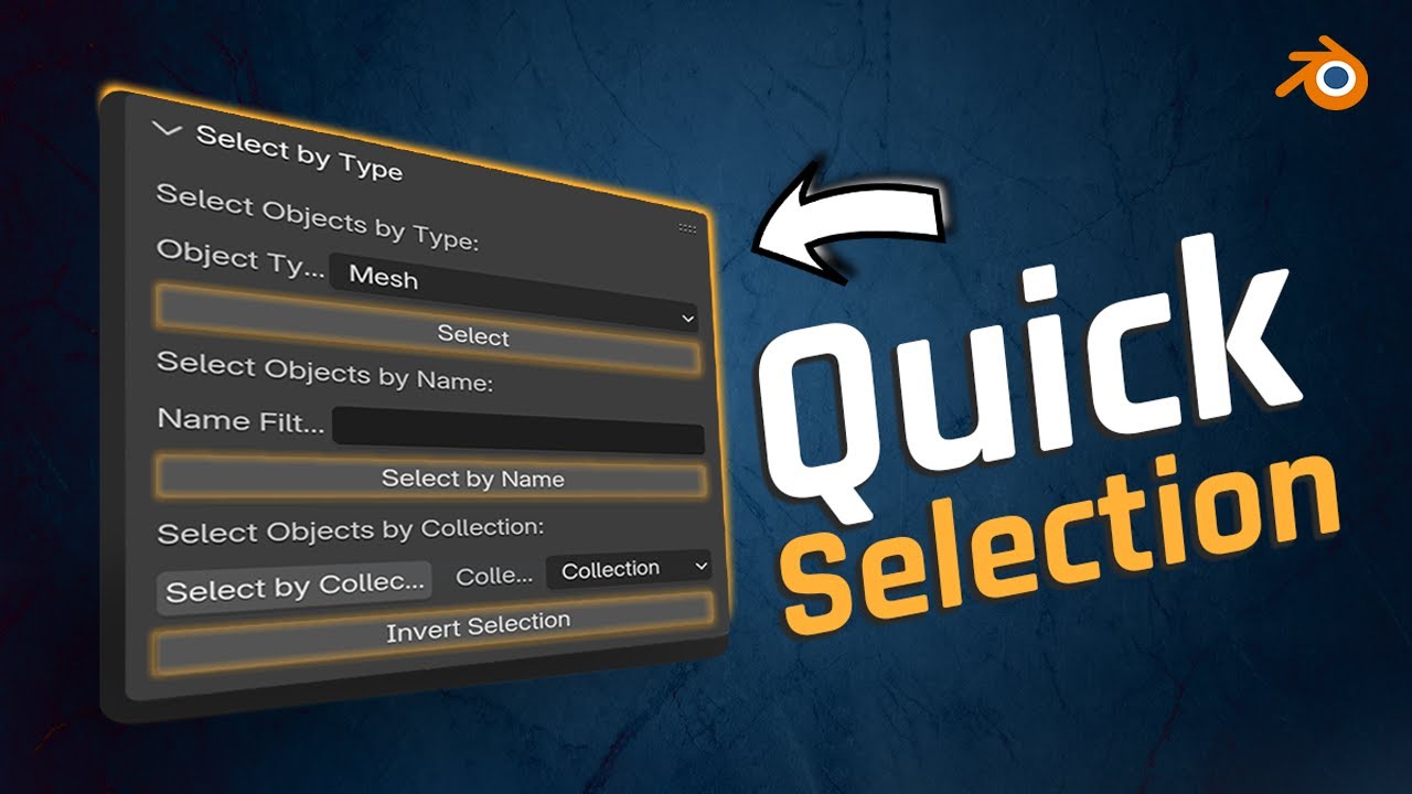 Quick Selection Addon for Blender | Speed Up Your Workflow! - YouTube