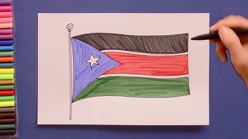How to draw the Flag of South Sudan