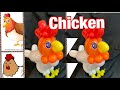 Chicken balloon tutorial. How to make a chicken. Gallina tutorial de globoflexia.