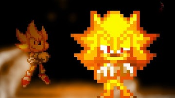 Super Sonic (Frontiers) VS Super Sonic - Sprite Animation [Kinemaster] #supersonicvscollab