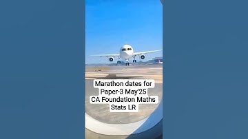 CA Foundation Paper-3 Maths Statistics and Logical Reasoning Pre-Marathon Marathon for May