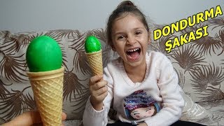 Lina Babasına Boyalı Yumurtadan Dondurma Şakası Yaptı | Ice Cream Videos Funny Kids Video