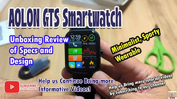 AOLON GTS Smartwatch 2024 - Unboxing Review of Specs and Design