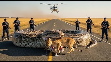 ANIMAL RESCUE: Brave Rescue Team Saves An Innocent Lion From A Giant Python Snake