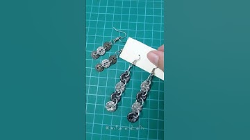 DIY Easy "METAL BUTTON" Earrings 🔗 #diy #buttonearrings #diycrafts #easycraft #shorts