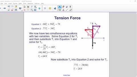 AP 1 Dynamics 2D   Static Equlibrium Tension Force part 4