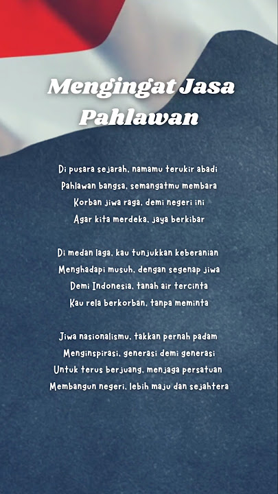 Mengingat Jasa Pahlawan | Puisi Pahlawan Pendek #shorts #puisipahlawan #musikalisasipuisi #puisi