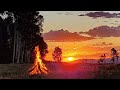 You're Sitting by a Campfire at Sunset 🔥ASMR, ambient camping sounds for sleeping.