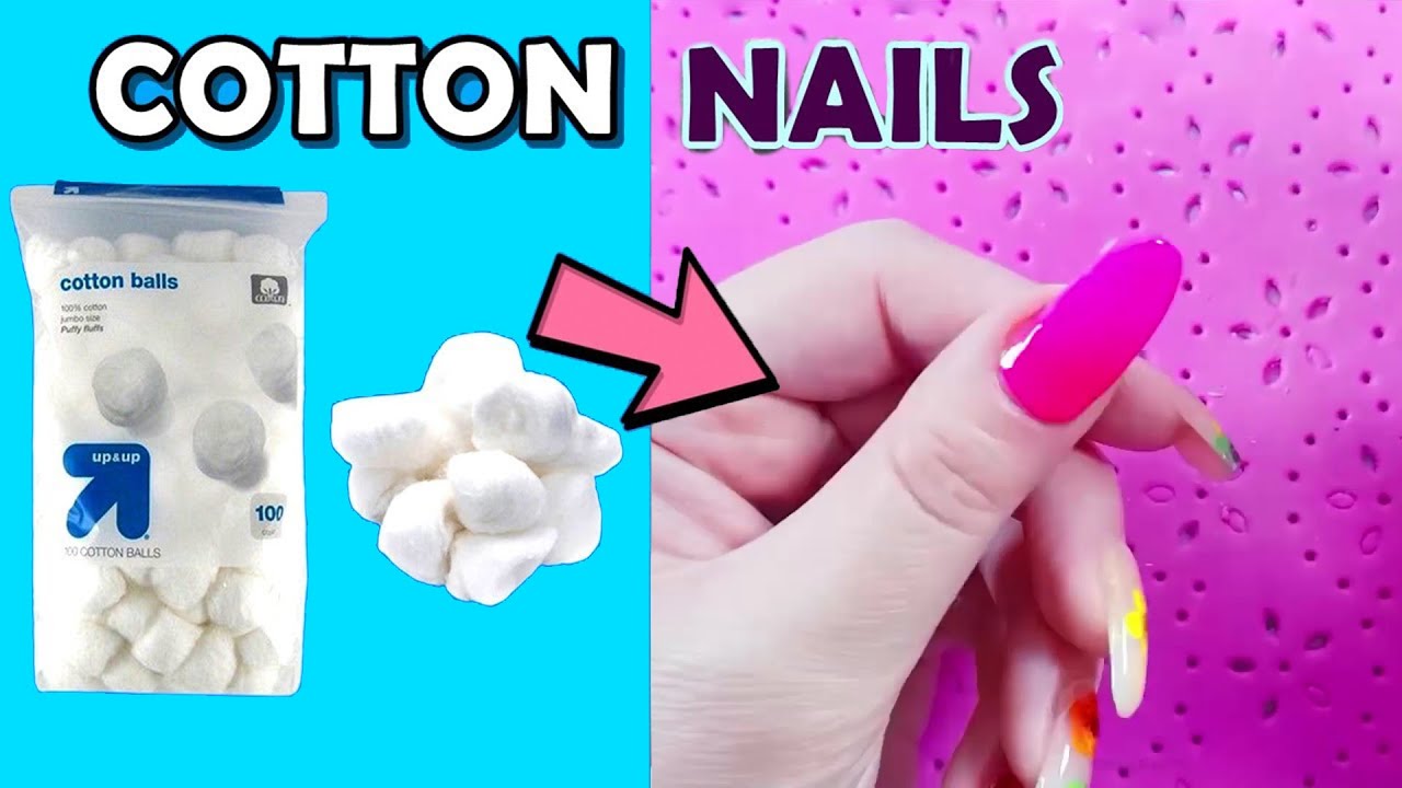 Diy How To Make Fake Nails From Cotton At Home Fake Nail Hack Make Fake Nails Fake Nails Fake Nail Hacks