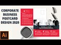 How To Create a Professional Business Postcard Design | In Adobe Illustrator CC | 2020.  SA TV