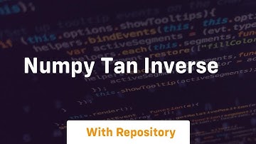 numpy tan inverse