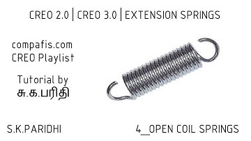How to create open coil helical spring in Creo 2.0, Creo 3.0 | 4 | CA