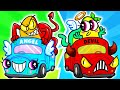 Angel Bus vs Demon Bus || Funny Bus Situations with Students and Scary Teacher by Avocado Couple