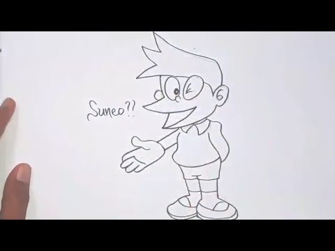 Cara mudah menggambar suneo