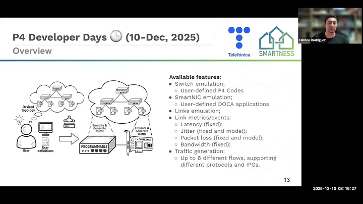 P4 Developer Day: Programmable Hardware Emulation Environment for Realistic/Scalable Network Testing