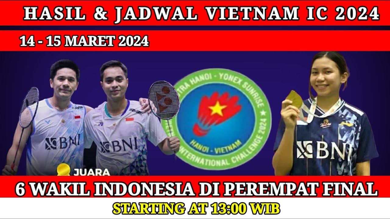 Internation R16 HASIL R16 & JADWAL R8 INTERNATIONAL CHALLENGE 2024 | JADWAL BADMINTON ...