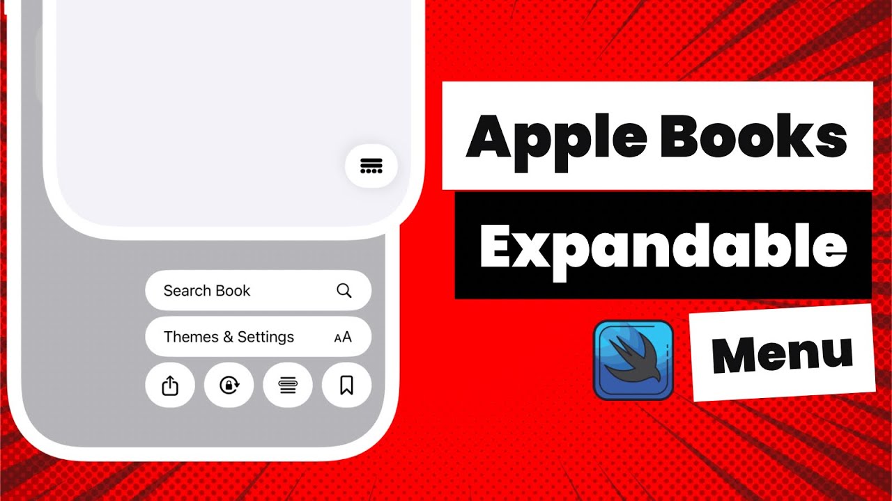 Apple Books Expandable Menu | SwiftUI | Xcode - YouTube