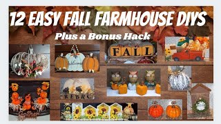 12 Easy Fall Farmhouse DIYs Plus a Bonus Hack || Fun Family Budget Friendly Crafts || Rustic Neutral