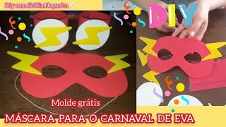 MÁSCARA DE EVA PARA O CARNAVAL DIY molde grátis