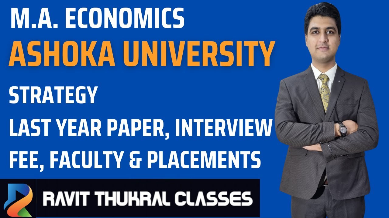 Ashoka university M.A. Economics Entrance YouTube