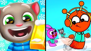 Tom Gold Run Vs Spranky Run 🧟🐸😻😂 Max All Levels Android iOS Gameplay Ep 1329 screenshot 5