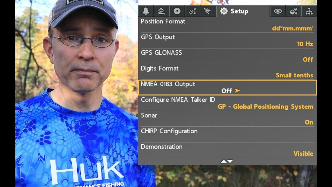 Humminbird HELIX How To: NMEA Output Setting - YouTube