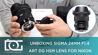 UNBOXING REVIEW | SIGMA 24mm f/1.4 Art DG HSM Wide Angle Lens for