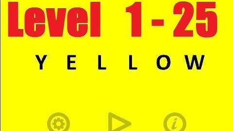 Yellow - Level 1 - 25 Bart Bonte - Android game - Walkthrough