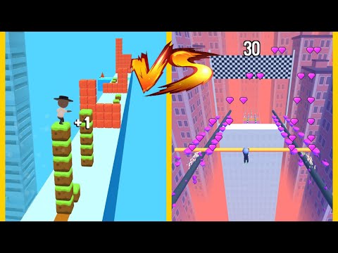 Cube Surfer Vs Roof Rails : Gameplay Walkthrough Part 1 - Level 1-9999 All Level (iOS, Android)